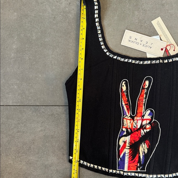 Alice + Olivia Breslin Band Tee Corset Top - Picture 7 of 10